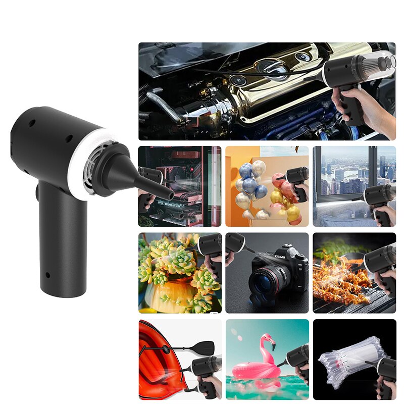 2-in-1 Mini Vacuum & Blower USB Rechargeable Cleaner