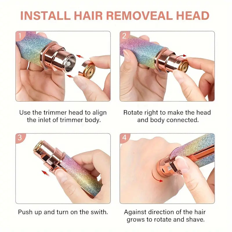 Painless Hair Remover 2 in 1 Facial & Nose Trimmer