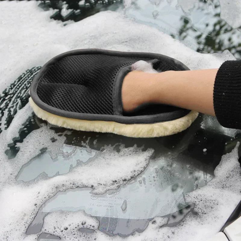 Car Cleaning Brush Cleaner // Soft Car Washing Gloves Lint Roller Glove