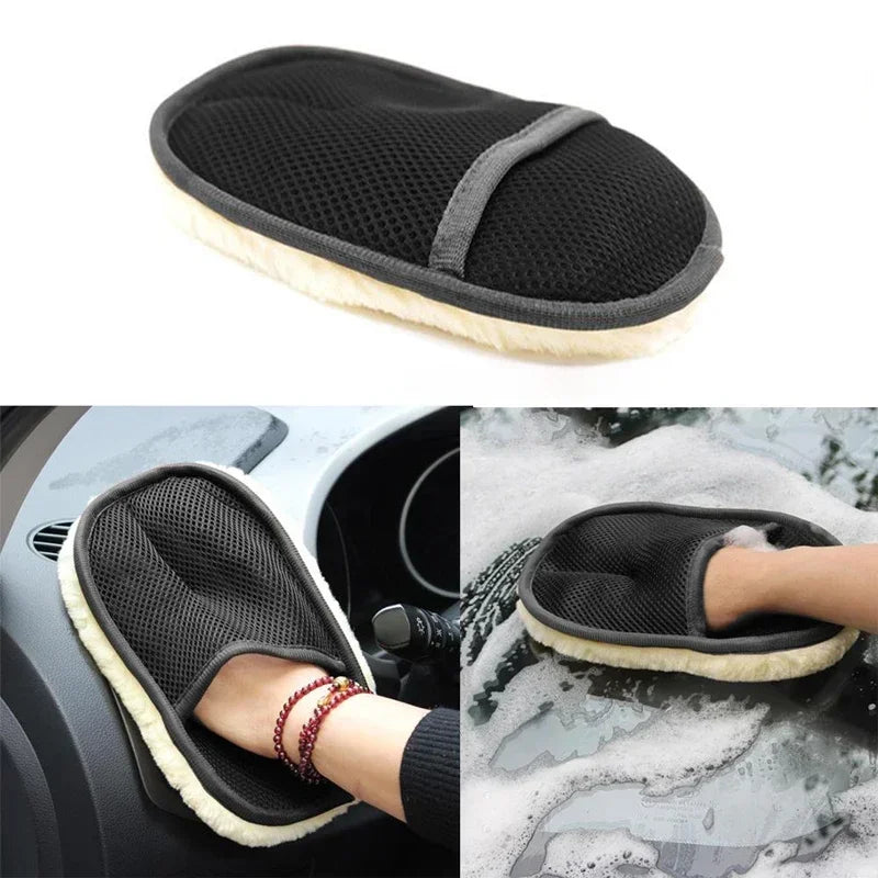 Car Cleaning Brush Cleaner // Soft Car Washing Gloves Lint Roller Glove