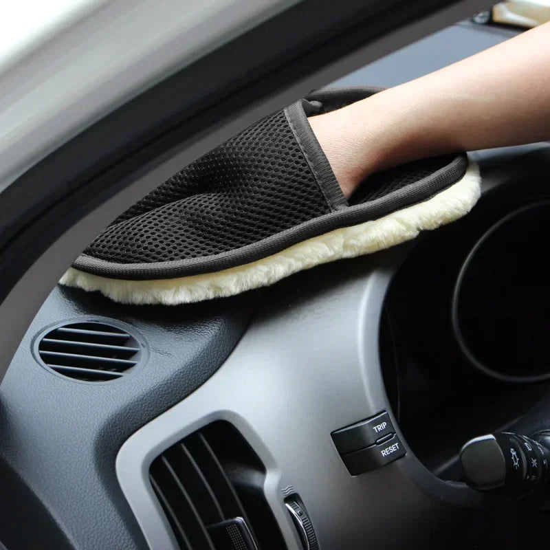 Car Cleaning Brush Cleaner // Soft Car Washing Gloves Lint Roller Glove