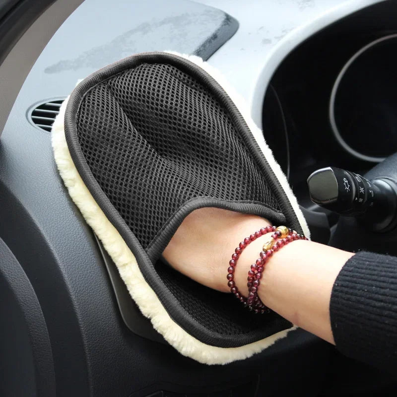 Car Cleaning Brush Cleaner // Soft Car Washing Gloves Lint Roller Glove
