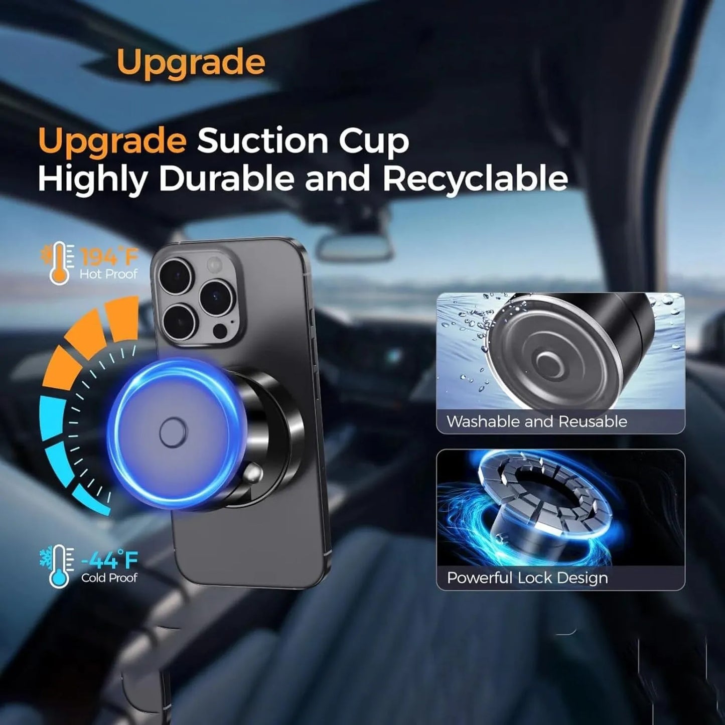 Mini Magnetic Car phone Holder // 360 Adjustable Phone Holder Car Phone Mount