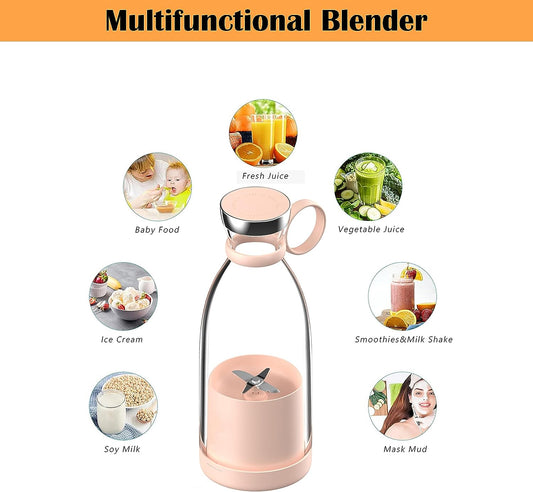 Portable Juicer Bottle USB Rechargeable Travel-Friendly & BPA-Free