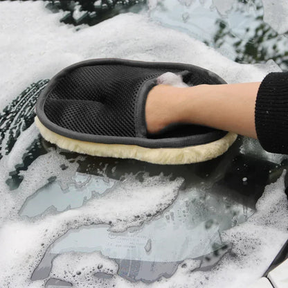 Car Cleaning Brush Cleaner // Soft Car Washing Gloves Lint Roller Glove