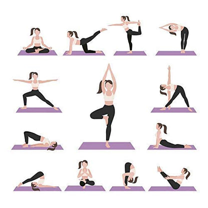 Non Slip Yoga Mat with Carrying Strap // Double Sides Thick Premium Exercise Yoga Mat for Yoga & Fitness