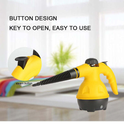 Portable Handheld Steam Cleaner 1000w // Multi-Purpose Electric Steamer, High-Pressure Steam for Household Cleaning